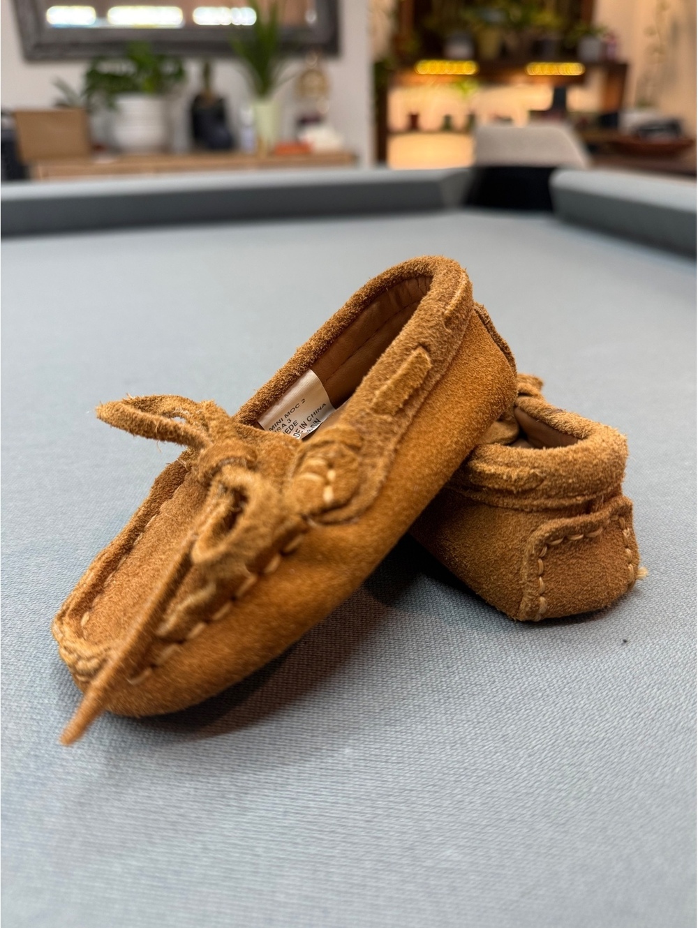 Cole Haan Mini Moc 2 Suede Baby/Toddler Moccasin Shoes Size USA 3
